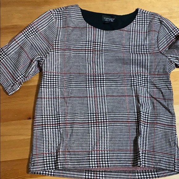 Topshop checked pattern blouse - Picture 1 of 5
